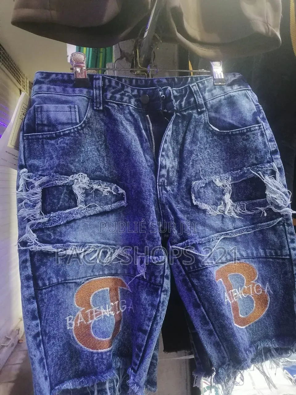 Short en Jean Délavé