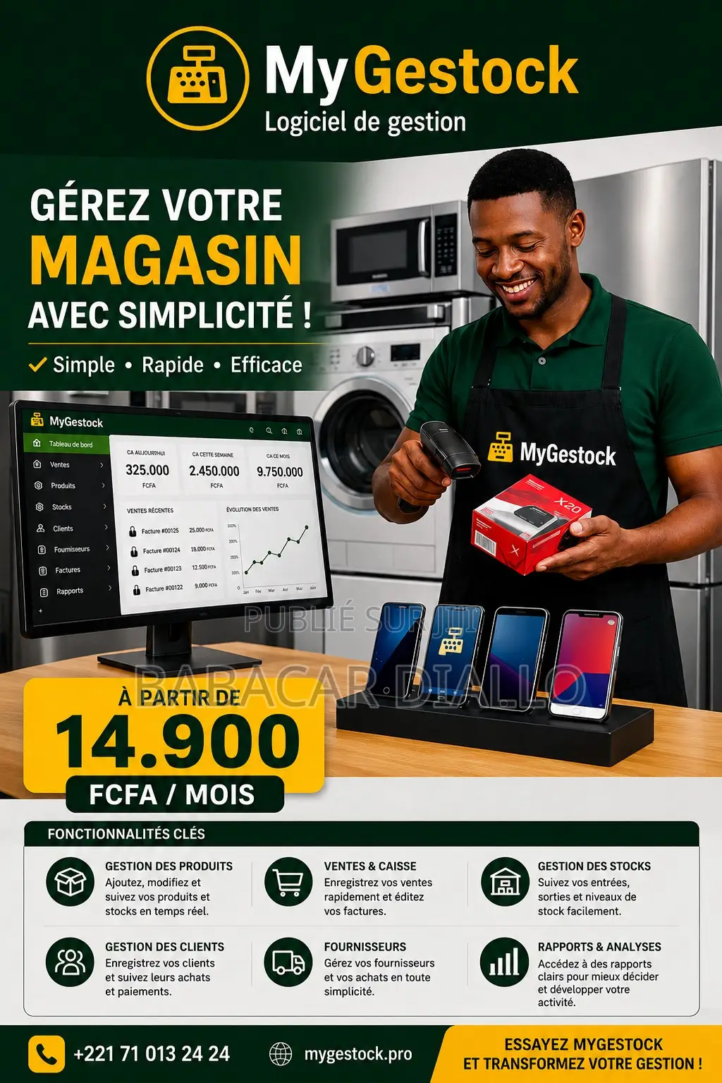 Logiciel De Gestion Caisse Vente-Stock-Facturation