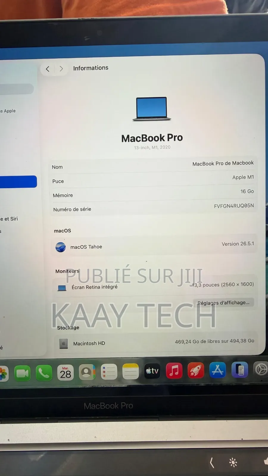 Apple MacBook Pro 2020 M1 16GB Apple M1 Pro SSD 512GB
