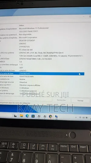 Nouveau Lenovo ThinkPad P15s 16GB Intel Core i7 SSD 1T