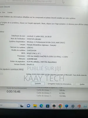 Nouveau Lenovo ThinkPad T14 16GB Intel Core i5 SSD 512GB