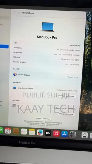 Ordinateur portable Apple MacBook Pro 2019 32GB Intel Core i9 SSD 1T