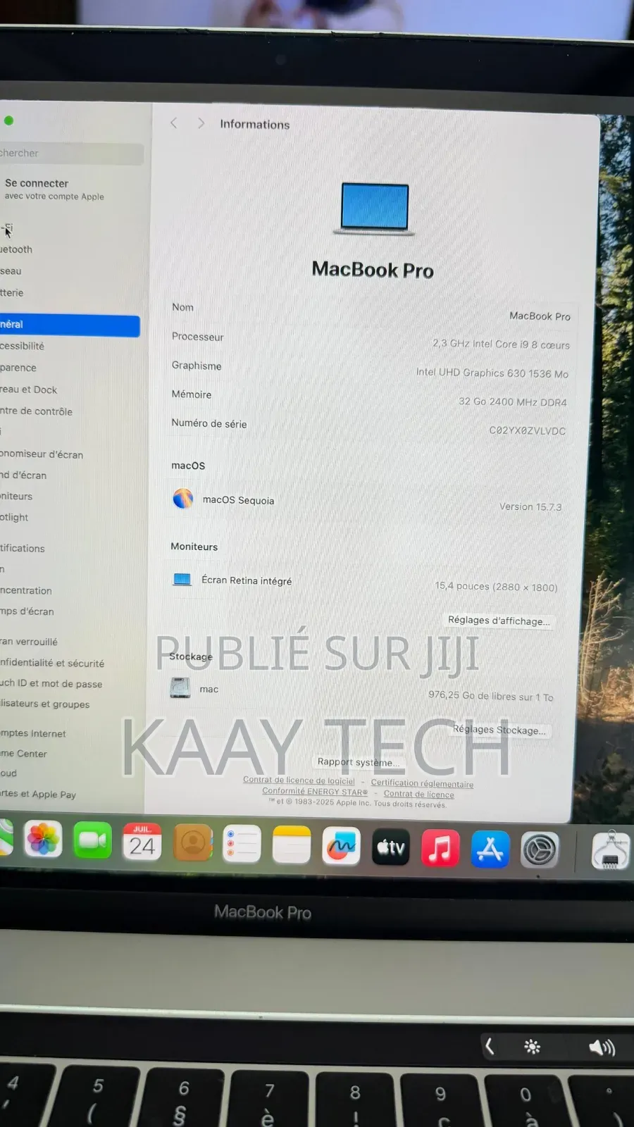 Ordinateur portable Apple MacBook Pro 2019 32GB Intel Core i9 SSD 1T
