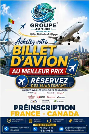 Pre-Inscription FRANCE-CANADA Et Vente De Billets d'Avion
