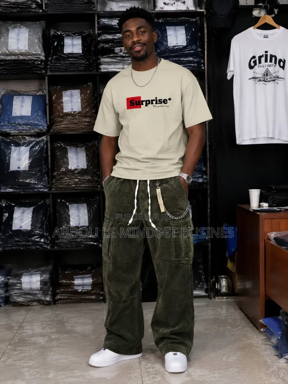 Ensemble Homme Bas Larges Cargo Disponible