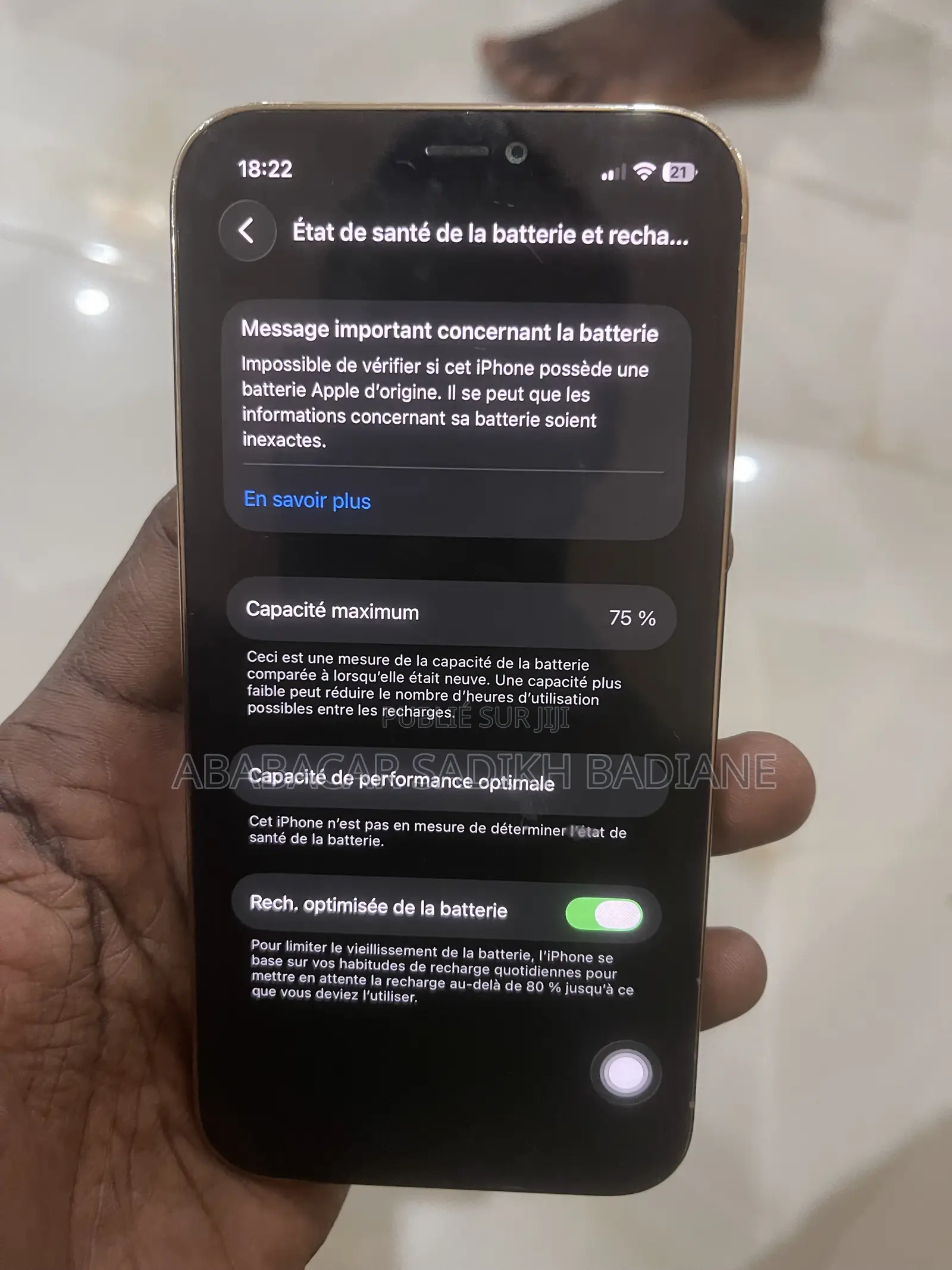 Apple iPhone 12 128 GB Doré