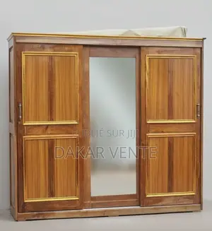 Armoire Quatres Battants Coulissant en Bois Solides