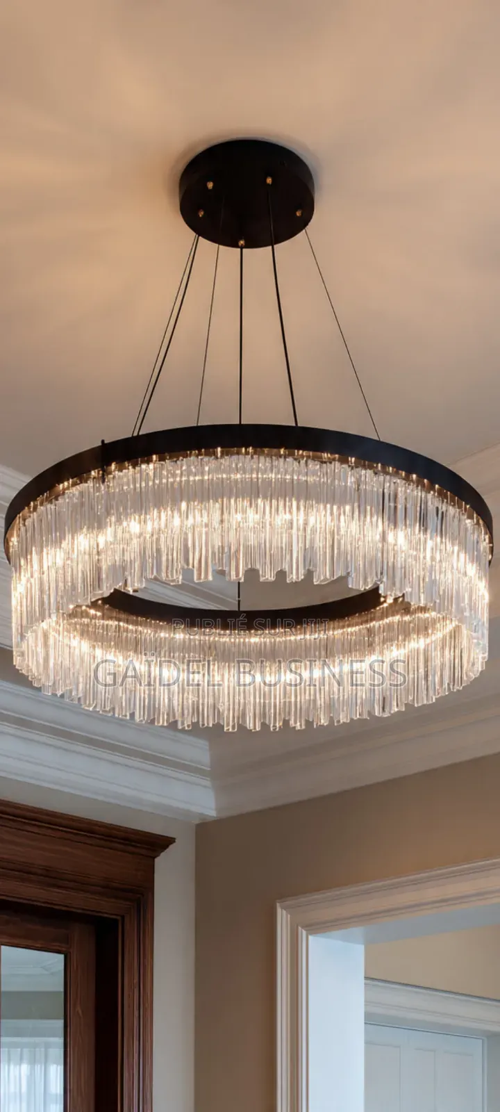 Grand Plafonnier Luxueux en Cristal