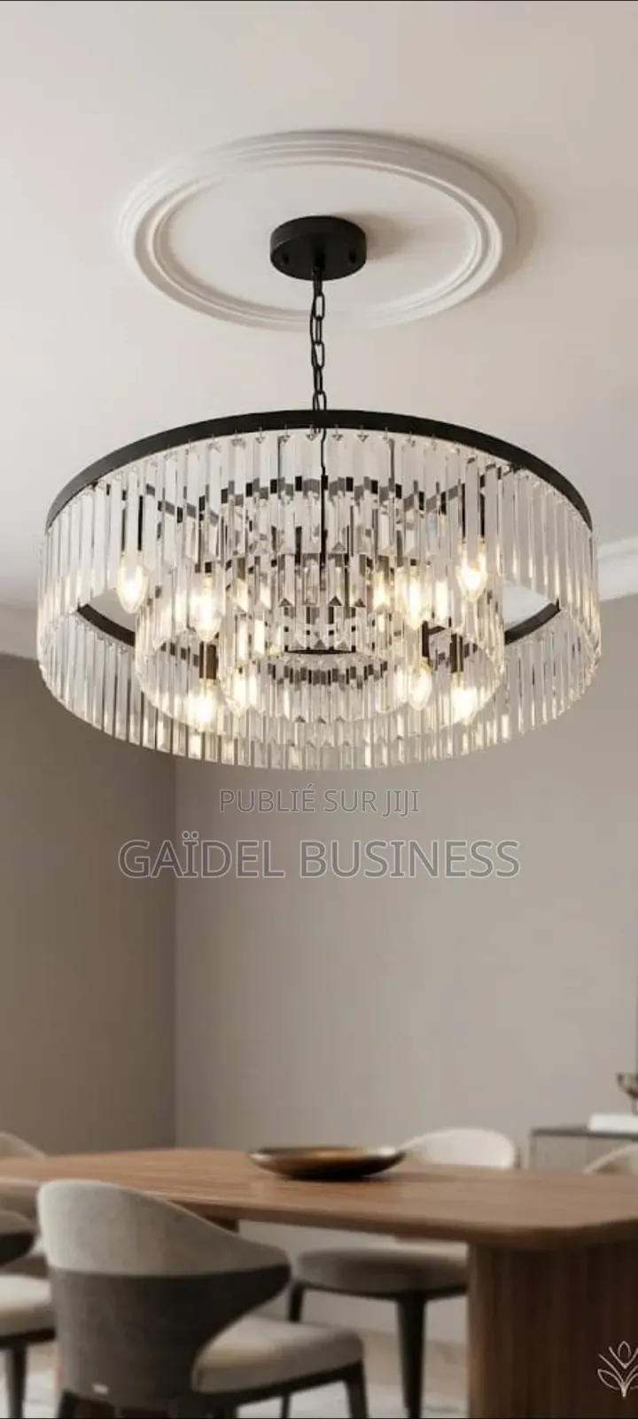 Grand Plafonnier Luxueux en Cristal
