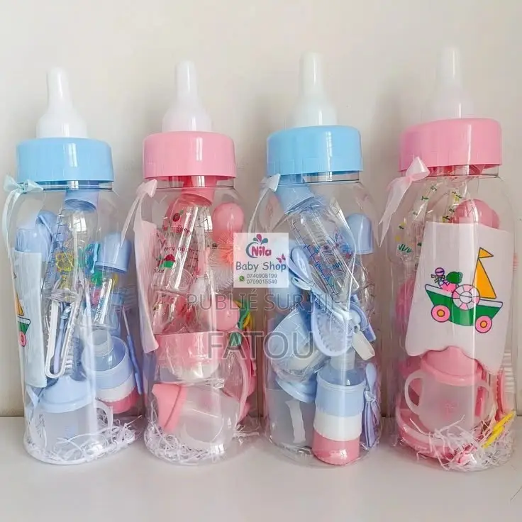 Coffrets Naissance 11 en 1 Bébé - Tirelire Biberon + Accessoires