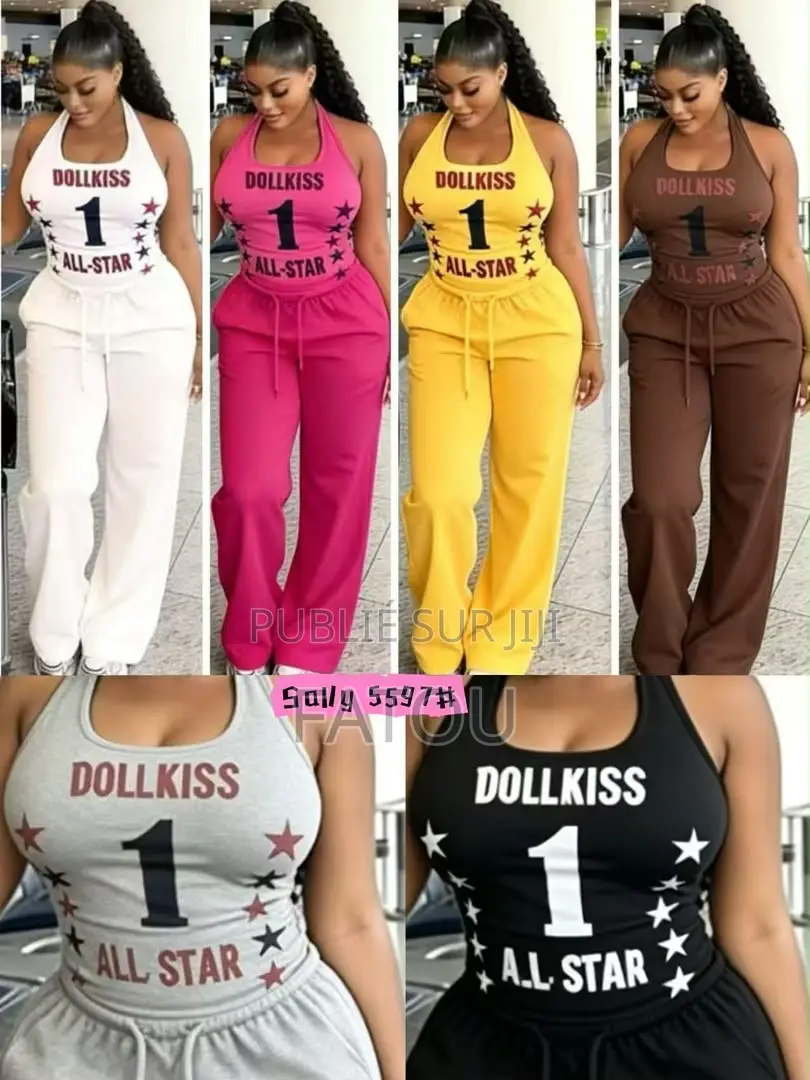 Ensemble Deux Pièces Femme: Débardeur +Patallon Large