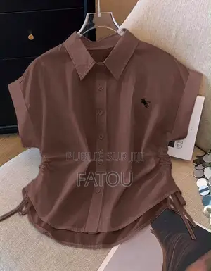 Chemise Femme Cropped Manches 3/4