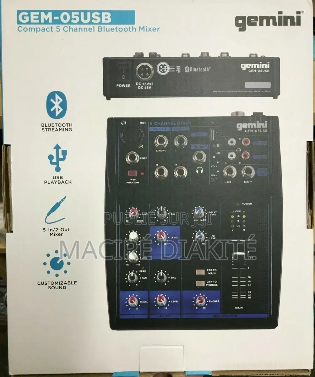 Table De Mixage Gemini Gem-05usb – Neuve