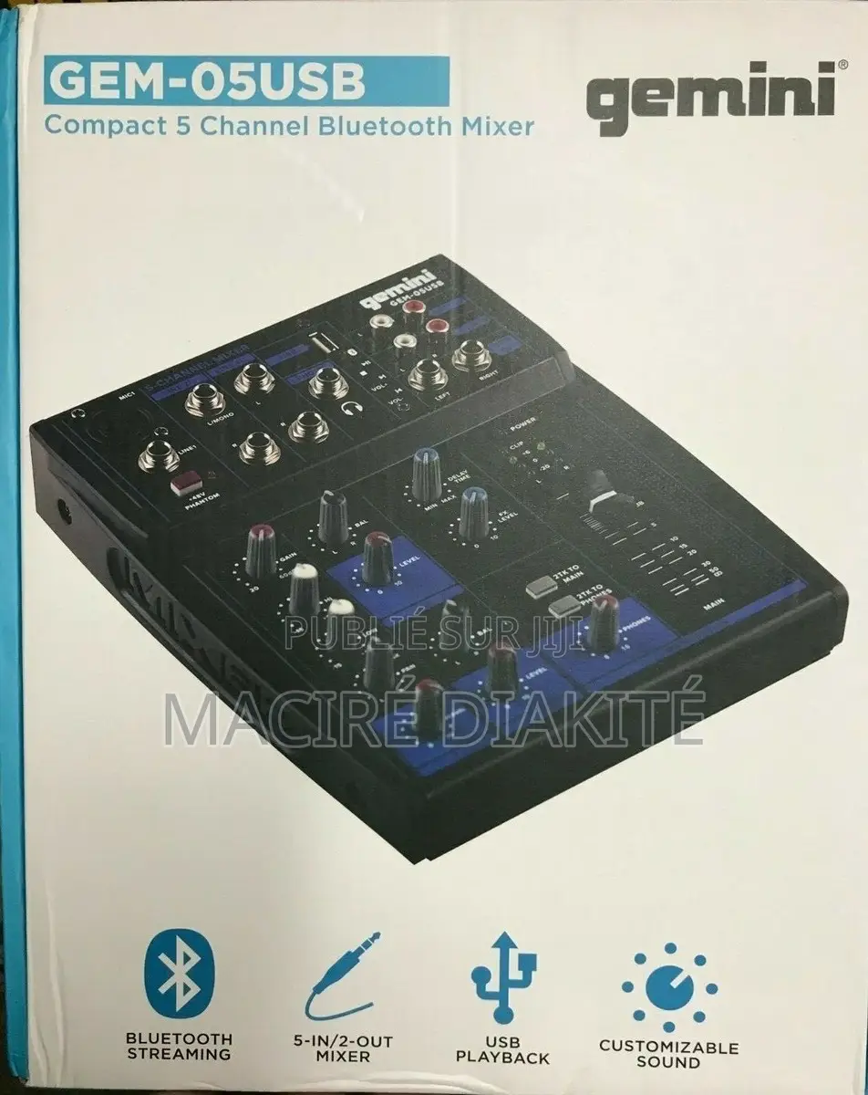 Table De Mixage Gemini Gem-05usb – Neuve
