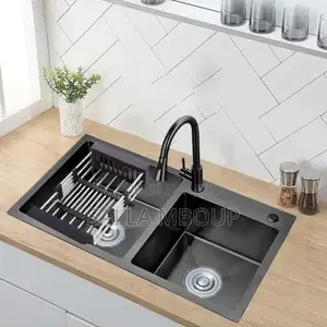 Évier Cuisine 2 Bac Lour Original Robinet Siphon Ensemble