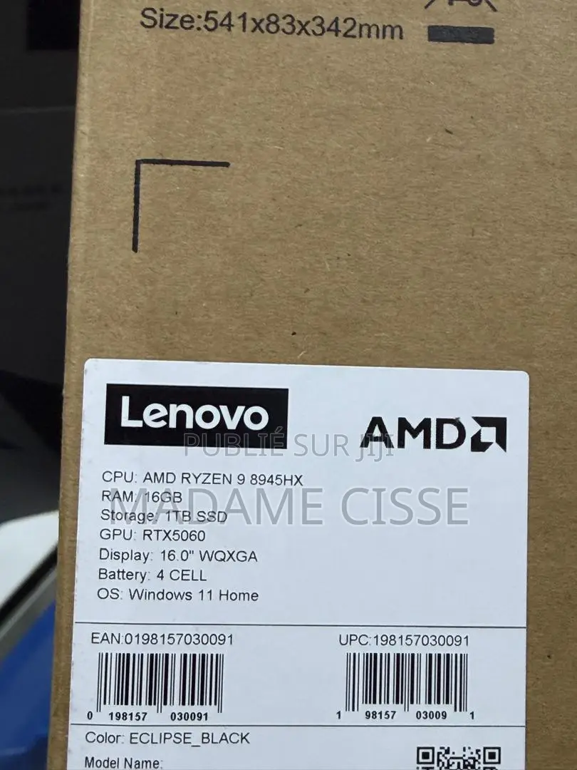 Nouveau Ordinateur portable Lenovo Legion 5 16GB AMD Ryzen 9 SSD 1T