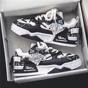 Sneakers Streetwear / Chunky Paisley Noir Blanc