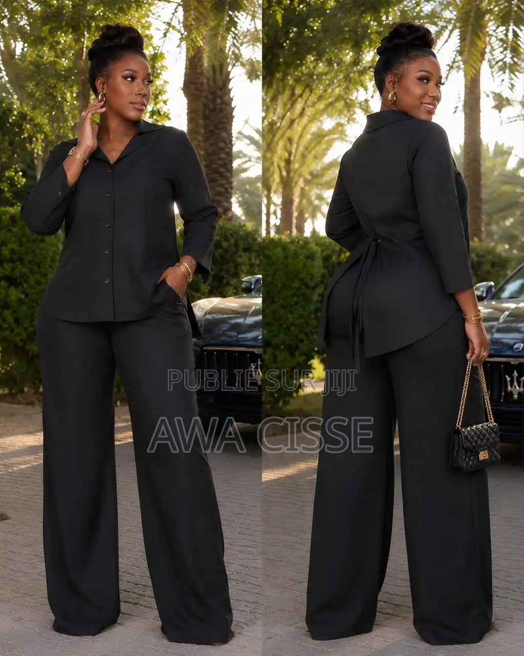 Ensemble Bas Large Plus Chemise
