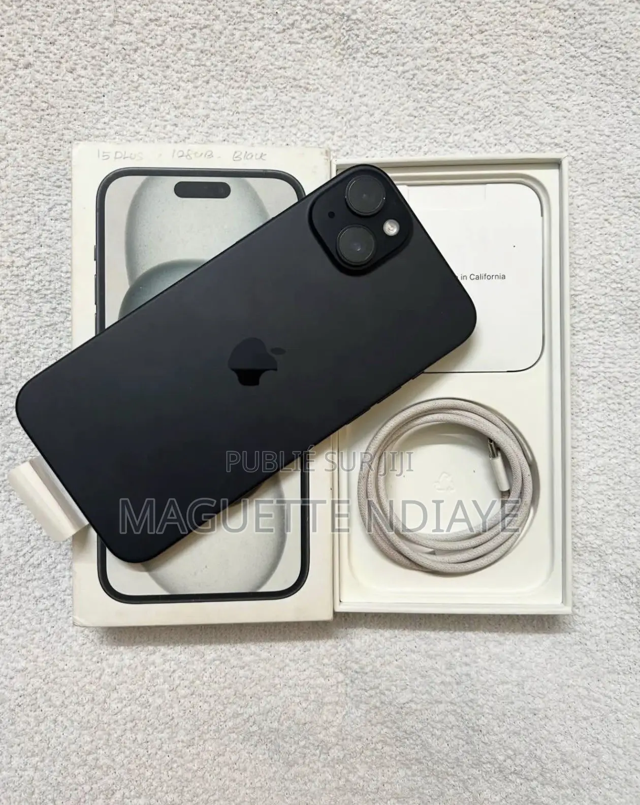Nouveau Apple iPhone 15 512 GB Noir