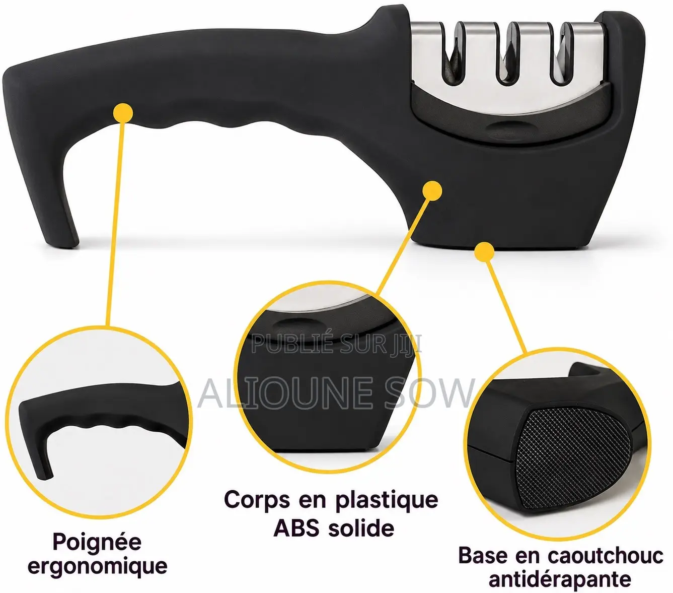 Aiguiseur De Couteaux Professionnel 3 Étapes