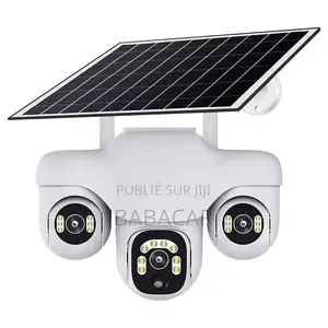 Caméra De Surveillance Solaire 3 Objectifs 4g/Wifi - Vision 360° V380
