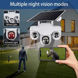 Caméra De Surveillance Solaire 3 Objectifs 4g/Wifi - Vision 360° V380