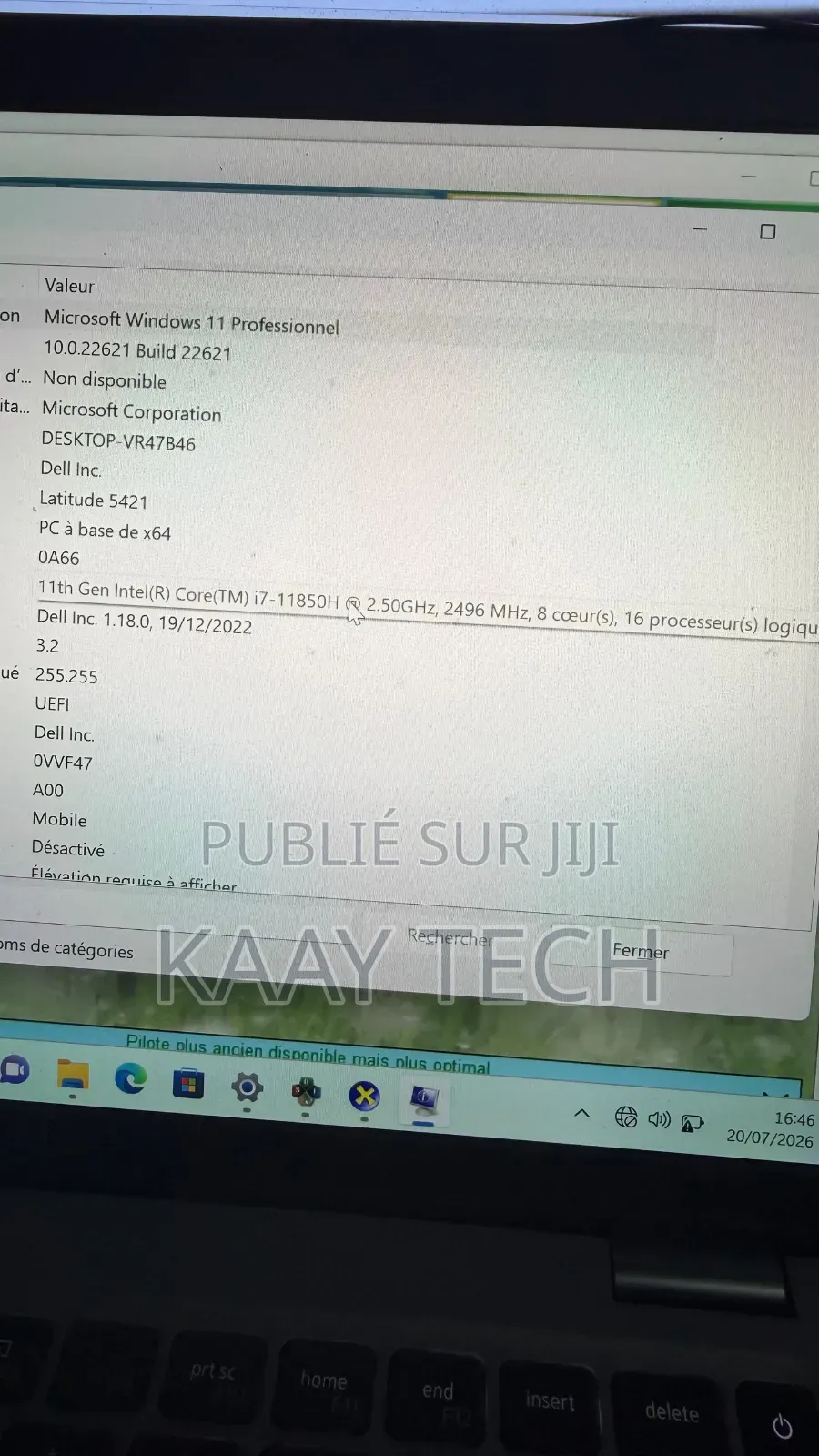 Nouveau Dell Latitude 5421 16GB Intel Core i7 SSD 256GB