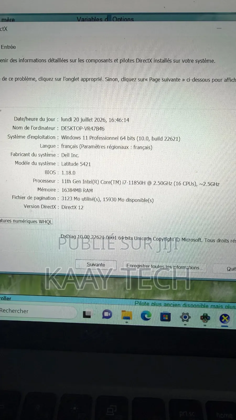 Nouveau Dell Latitude 5421 16GB Intel Core i7 SSD 256GB