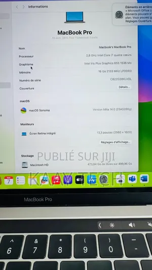 Ordinateur portable Apple MacBook Pro 2019 16GB Intel Core i7 SSD 512GB