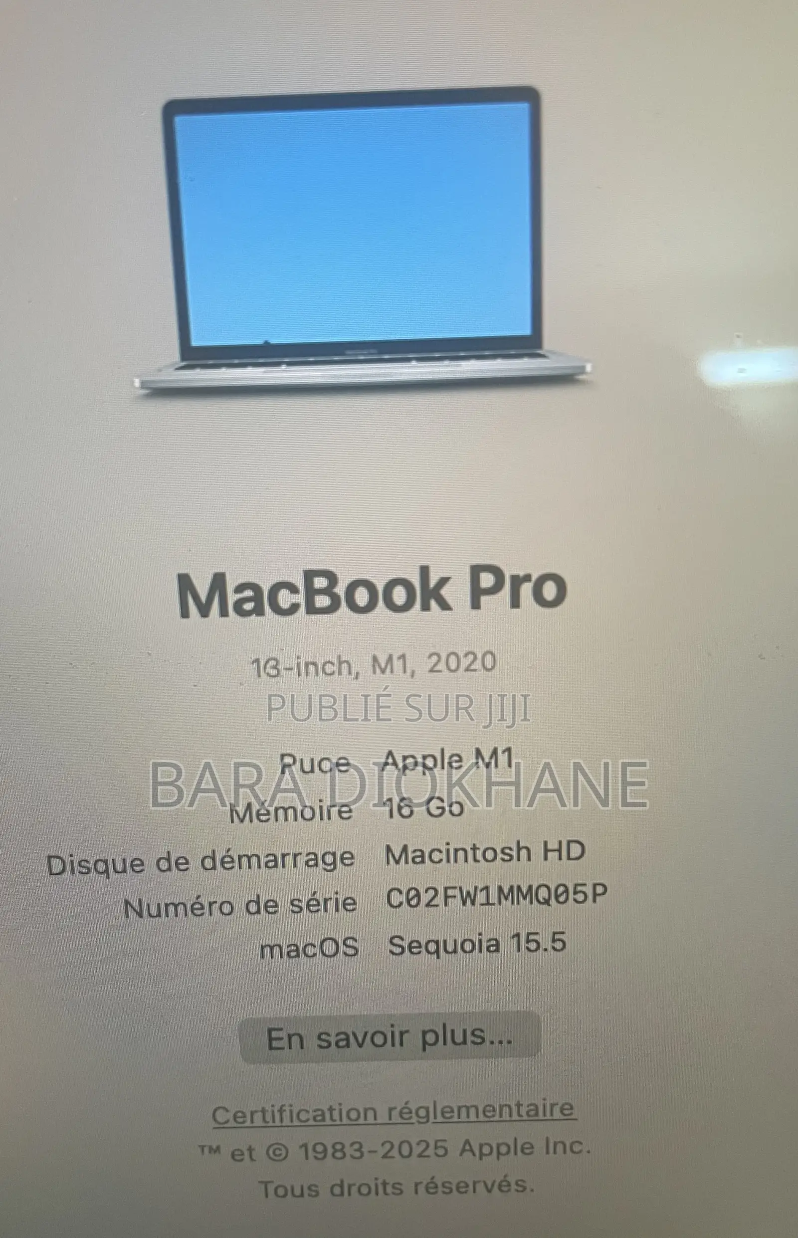 Ordinateur de bureau Apple iMac M1 16GB Apple M1 HDD 500GB