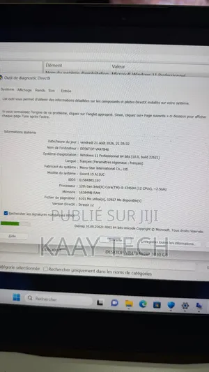 Nouveau Ordinateur portable MSI Katana 15 16GB Intel Core i7 SSD 512GB