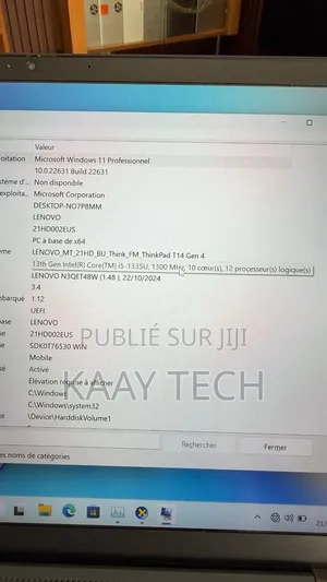Nouveau Lenovo ThinkPad T14 G4 16GB Intel Core i5 SSD 512GB