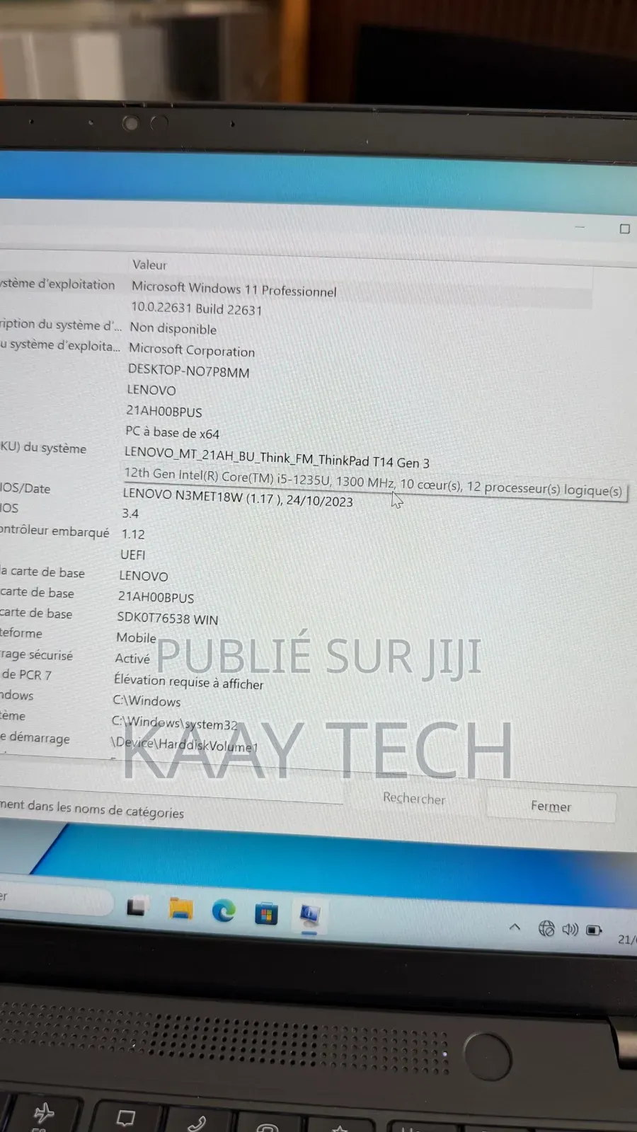 Nouveau Lenovo ThinkPad T14 G4 16GB Intel Core i5 SSD 512GB