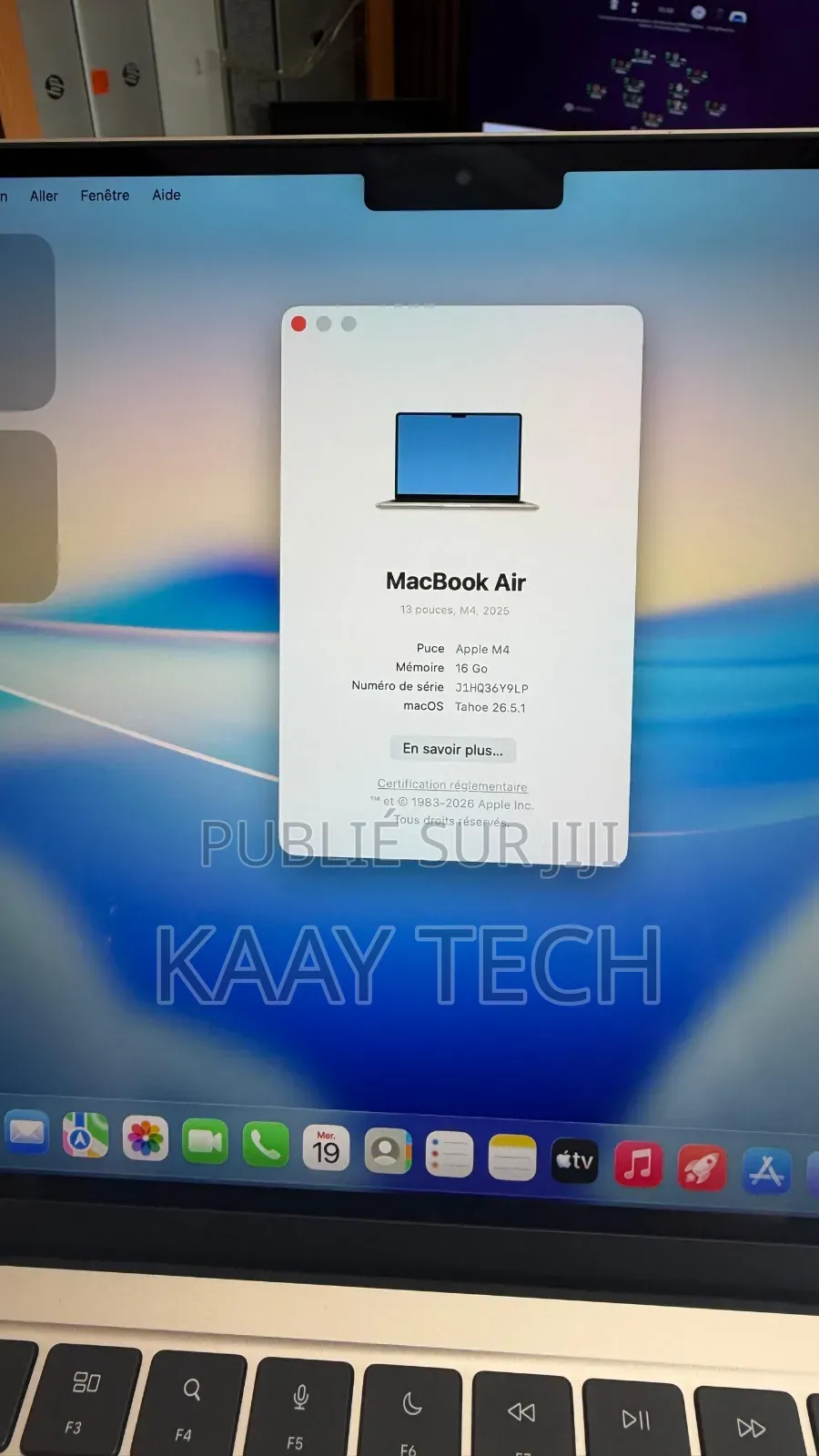 Nouveau Apple MacBook Air 2025 M4 16GB Apple M4 SSD 256GB