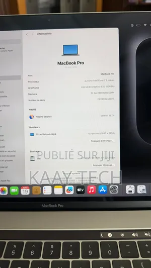 Ordinateur portable Apple MacBook Pro 2018 32GB Intel Core i7 SSD 256GB