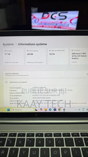 Nouveau HP EliteBook 645 G9 16GB AMD Ryzen 5 SSD 512GB