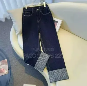 Jean Large Tendance Style Y2K – Bandes Effilochées (Neuf)