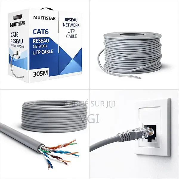 Câble Réseau Cat6 UTP 305M – MULTISTAR | Haute Vitesse | 1000 MBPS