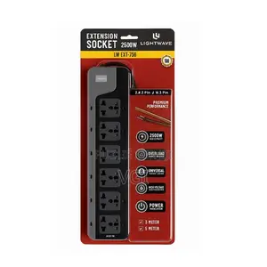 Surge LW EXT‐756 3 M – Multiprise 6 Prises Avec Protection