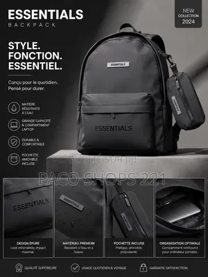 Sac À Dos ESSENTIALS 100% Imperméable & Anti-Pluie