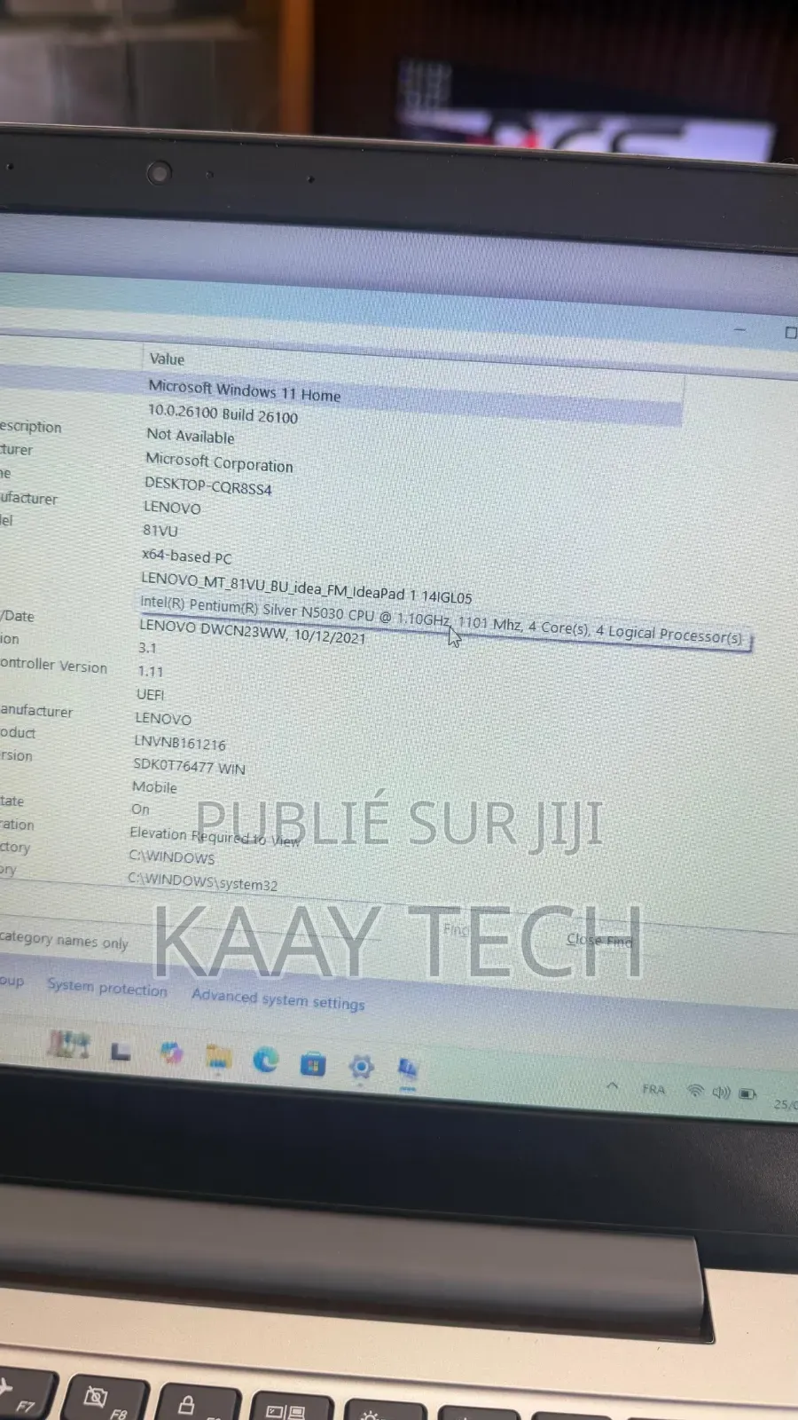 Nouveau Ordinateur portable Lenovo IdeaPad 130 4GB Intel SSD 128GB