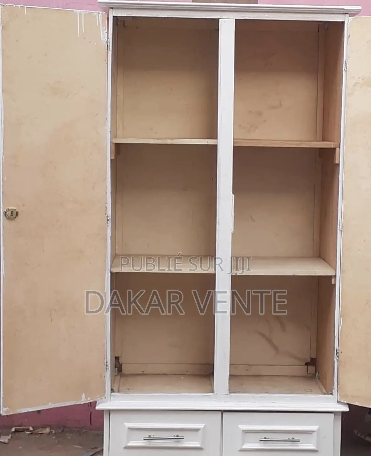 Armoire 2 Battants Blanc Avec 2 Miroirs