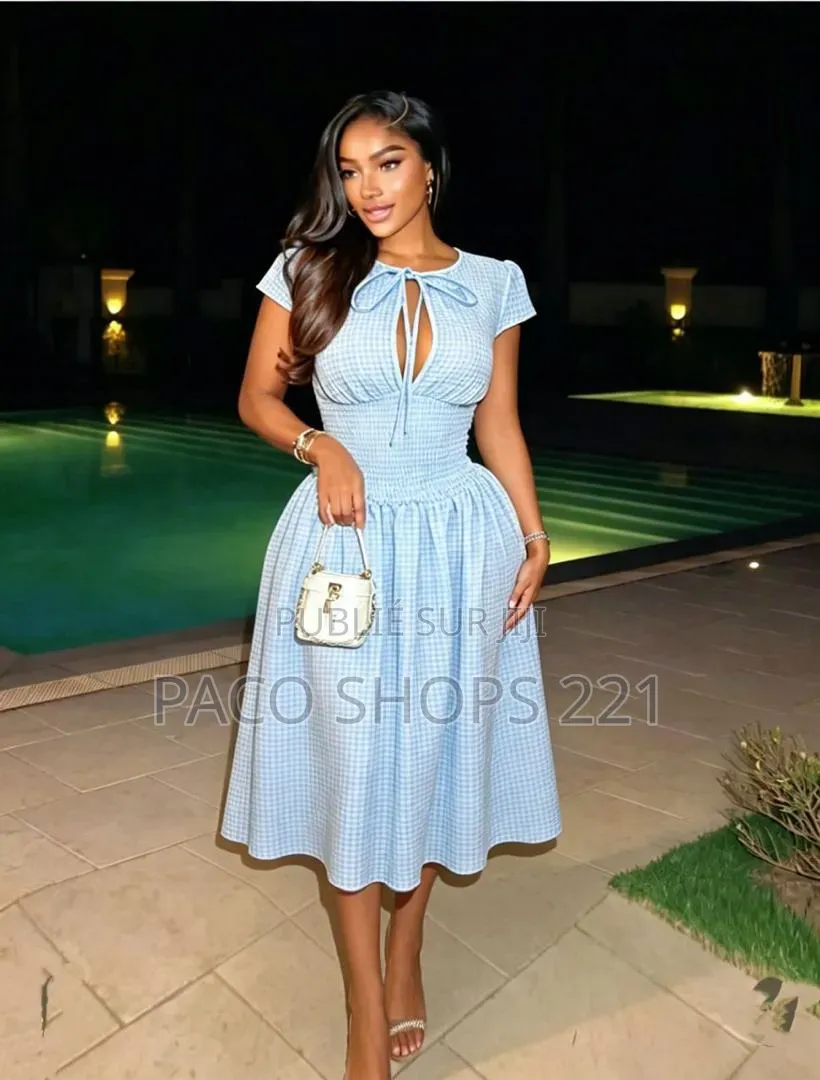 Robe Midi Chic – Style Côtelé & Vintage