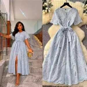 Robe Chemise Longue en Broderie Anglaise – Chic & Tendance
