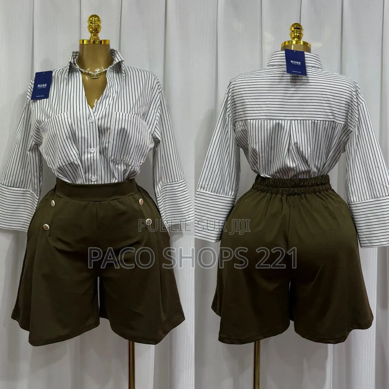 Ensemble Chemise & Short Tendance – Chic & Confort ✨