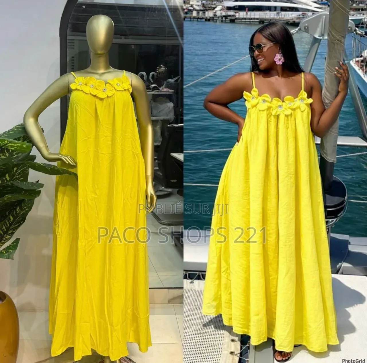 Robes d'Été Longues Et Fluides Avec Broche Fleur Amovible