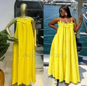 Robes d'Été Longues Et Fluides Avec Broche Fleur Amovible