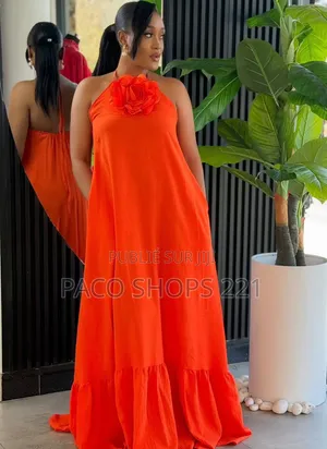 Robes d'Été Longues Et Fluides Avec Broche Fleur Amovible