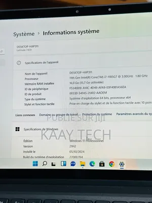 Nouveau Dell Latitude 7420 16GB Intel Core i7 SSD 512GB
