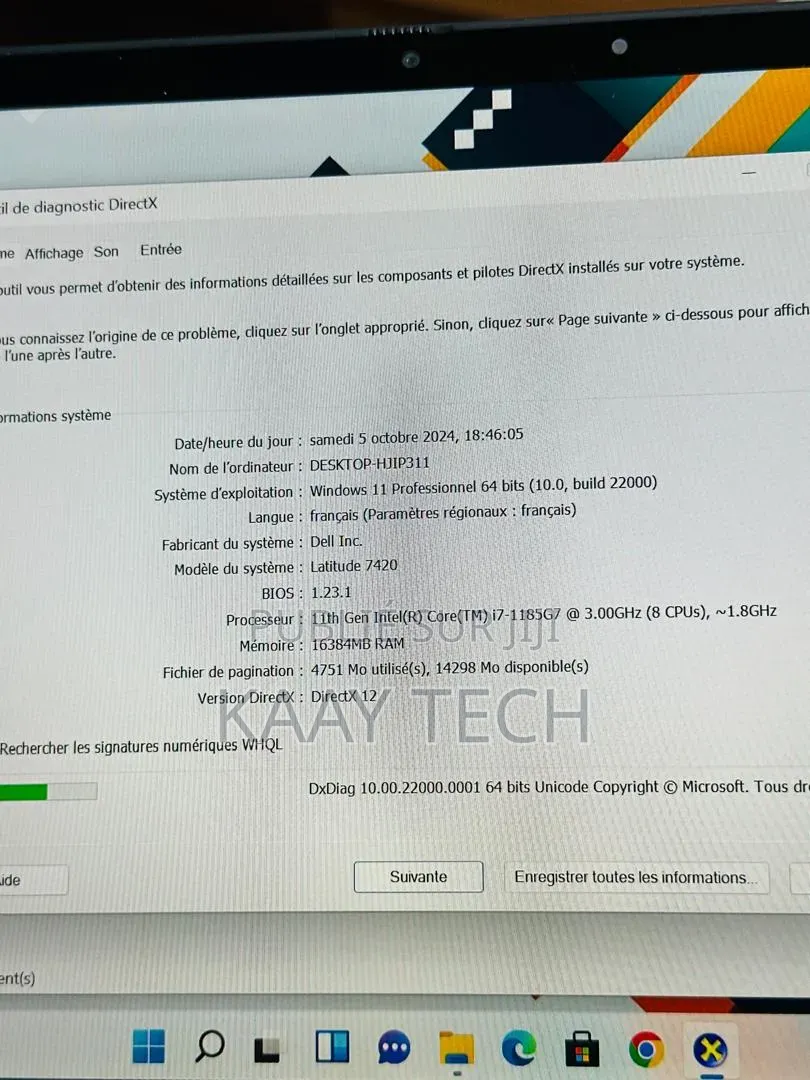 Nouveau Dell Latitude 7420 16GB Intel Core i7 SSD 512GB